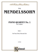 Piano Quartet Op. 1 by Mendelssohn Felix for Chamber Quartet