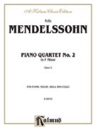 Piano Quartet #2 In F Minor by Mendelssohn Felix for Piano Quartet