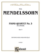 Piano Quartets Op. 3 by Mendelssohn Felix for Chamber Quartet