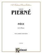 Piece in G Minor by Pierne Gabriel for Clarinet