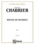 Recueil De Melodies by Chabrier Emmanuel for Vocal Collection