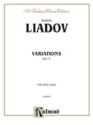 Variations Opus 51 by Liadov Anatoly for Piano
