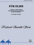 Fur Elise by Beethoven Ludwig van - Rabinof Sylvia - for 2 Piano 4 Hands
