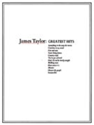Greatest Hits by Taylor James James Taylor for PVG Collection