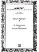 Allegro (from E Minor Sonata #4) by Mozart Wolfgang Amadeus - Wilson Keith - for Clarinet
