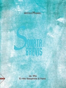 Sonata Brevis Op. 95a [E-flat Alto Saxophone & Piano] by Hummel Bertold for Parts