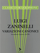 Variazioni Canonici (Thema und fünf Variationen) [4 Saxophones AATBar] by Zaninelli Luigi for Conductor Score and Parts