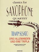 Drei Allemanden und eine Tripla [4 Saxophones SATBar/AATBar Percussion Ad Lib] by Susato Tielman - Graef Friedemann - for Conductor Score and Parts