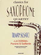 La Donna [4 Saxophones SATBar/AATBar Percussion Ad Lib] by Susato Tielman - Graef Friedemann - for Conductor Score and Parts