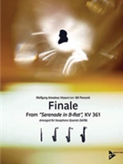 Finale from Serenade in B-flat KV 361 [4 Saxophones SATBar] by Mozart Wolfgang Amadeus - Perconti Bill - for Conductor Score and Parts