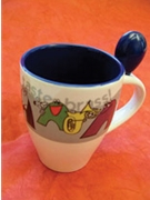 Taste Brass! Coffee Mug (White/Blue) by for Coffee Mug
