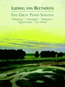 5 Great Piano Sonatas by Beethoven Ludwig van - Schenker - for Piano
