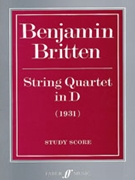 String Quartet in D by Britten Benjamin for String Quartet
