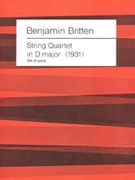 String Quartet in D by Britten Benjamin for String Quartet