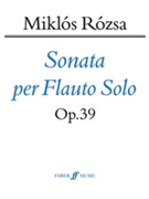 Flute Sonata Op.39 by Rozsa Miklos for Book