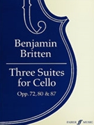3 Cello Suites For Unaccompanied Cello by Britten Benjamin - Rostropovich M - for Cello