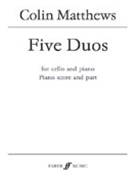 Five Duos by Matthews Colin for Cello