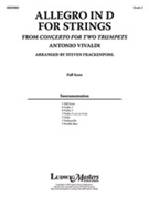 Allegro In D Major by Vivaldi Antonio Lucio - Frackenpohl Steven - for Full Score