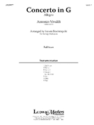 Concerto In G - Allegro by Vivaldi Antonio Lucio - Frackenpohl - for Full Score