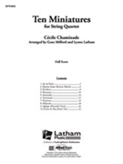 Ten Miniatures for String Quartet [Violin 1, 2, Viola and Violoncelllo]