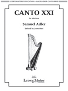 Canto XXI by Adler Samuel - Han June - for Harp Solo