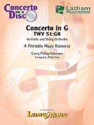 Concerto in G, TWV 51:G8 for Violin and String Orchestra (concerto on a disk) [CD-ROM (string orches