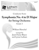 Symphonia #4 In D Major by Herschel William - Farrar-Royce and Latham - for Full Score