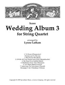 Wedding Album Volume 3 Score by - Latham Lynne - for Full Score