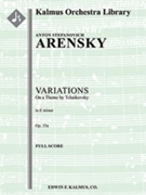 Variations on a Theme of Tchaikovsky Op. 35a [string orchestra] by Arensky Anton Stepanovich for Conductor Score