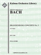 Brandenburg Concerto No. 3 in G BWV 1048 [String Orchestra Harpsichord] by Bach Johann Sebastian - Bach Gesellschaft Ausgabe - for Score