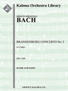 Brandenburg Concerto No. 3 in G BWV 1048 [String Orchestra Harpsichord] by Bach Johann Sebastian - Bach Gesellschaft Ausgabe - for Score and Parts