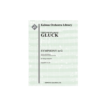 Symphony In G by Gluck Christoph Willibald - Hoffman - for Full Score