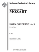 Horn Concerto No. 3 [0, 0, 2, 2 - 0, 0, 0, 0, str, solo horn]