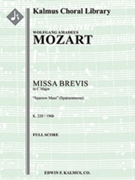 Missa Brevis in C, K. 220/196b "Sparrow Mass" (Spatzenmesse) [Mass, Chamber Accompaniment]