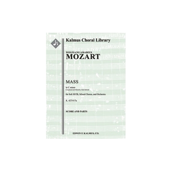Mass in C minor, K. 427/417a (Schmitt) [2.2.2.2: 2.2.4(1st sub Tpt in C).0: Timp: Org: Str (4-4-3-3-
