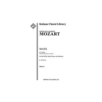 Mass in C minor, K. 427/417a (Schmitt) [2.2.2.2: 2.2.4(1st sub Tpt in C).0: Timp: Org: Str (4-4-3-3-