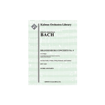 Brandenburg Concerto No. 4 in G, BWV 1049 (critical edition) [Detailed Instrumentation: 2.0.0.0: 0.0