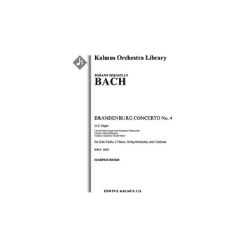 Brandenburg Concerto No. 4 in G, BWV 1049 (critical edition) [Detailed Instrumentation: 2.0.0.0: 0.0