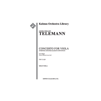 Concerto for Viola in G, TWV 51:G9 [String Orchestra, Solo Strings with Ensemble]