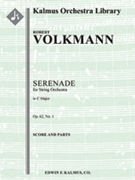 Serenade No. 1 for Strings in C, Op. 62 [String Orchestra (8-8-5-5-5)]