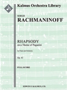 Rhapsody on a Theme of Paganini, Op. 43 [2+1, 2+1, 2, 2 - 4, 2, 3, 1, timp, perc, hp, str, solo pian