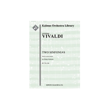 Two Sinfonias: Nos. 1 (Op. 204, RV 719) and 2 (RV 146/F.XI: 41) [Str (8-8-3/5-5-5 in set): Hpchd in