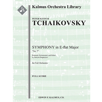 Symphony No. 7 in E-flat, Op. Posth. [arrangement from incomplete fragments] [3(3rd dPicc).2.2.2: 4.