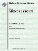 Sinfonia No. 7: String Symphony in D minor [string orchestra] by Mendelssohn Felix - Hellmuth Christian Wolff - for Conductor Score and Parts