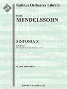 Sinfonia No. 10: String Symphony in B Minor [String Orchestra] by Mendelssohn Felix - Hellmuth Christian Wolff - for Parts