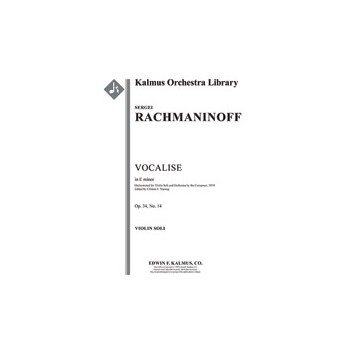 Vocalise, Op. 34, No. 14 in E minor [composer 1919's transcription] [Full Orchestra, Solo Strings wi