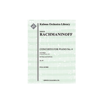 Concerto for Piano No. 4 in G minor, Op. 40 (First revised edition, 1928) [2+Picc.2+EH.2.2: 4.2.3.1:
