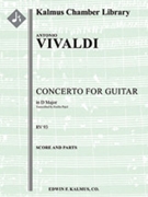 Concerto for Guitar in D, RV 93 (Lute) [str (vn,va,vc/cb), solo guitar in set]