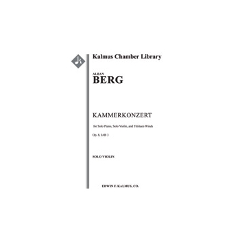 Kammerkonzert, Op. 8/ IAB 3 (Chamber Concerto) for Solo Piano, Solo Violin, and Thirteen Winds [Solo