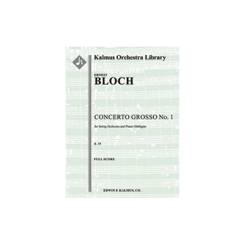 Concerto Grosso No. 1 for String Orchestra and Piano Obbligato, B. 59 [String Orchestra (8-8-5-5-5 i